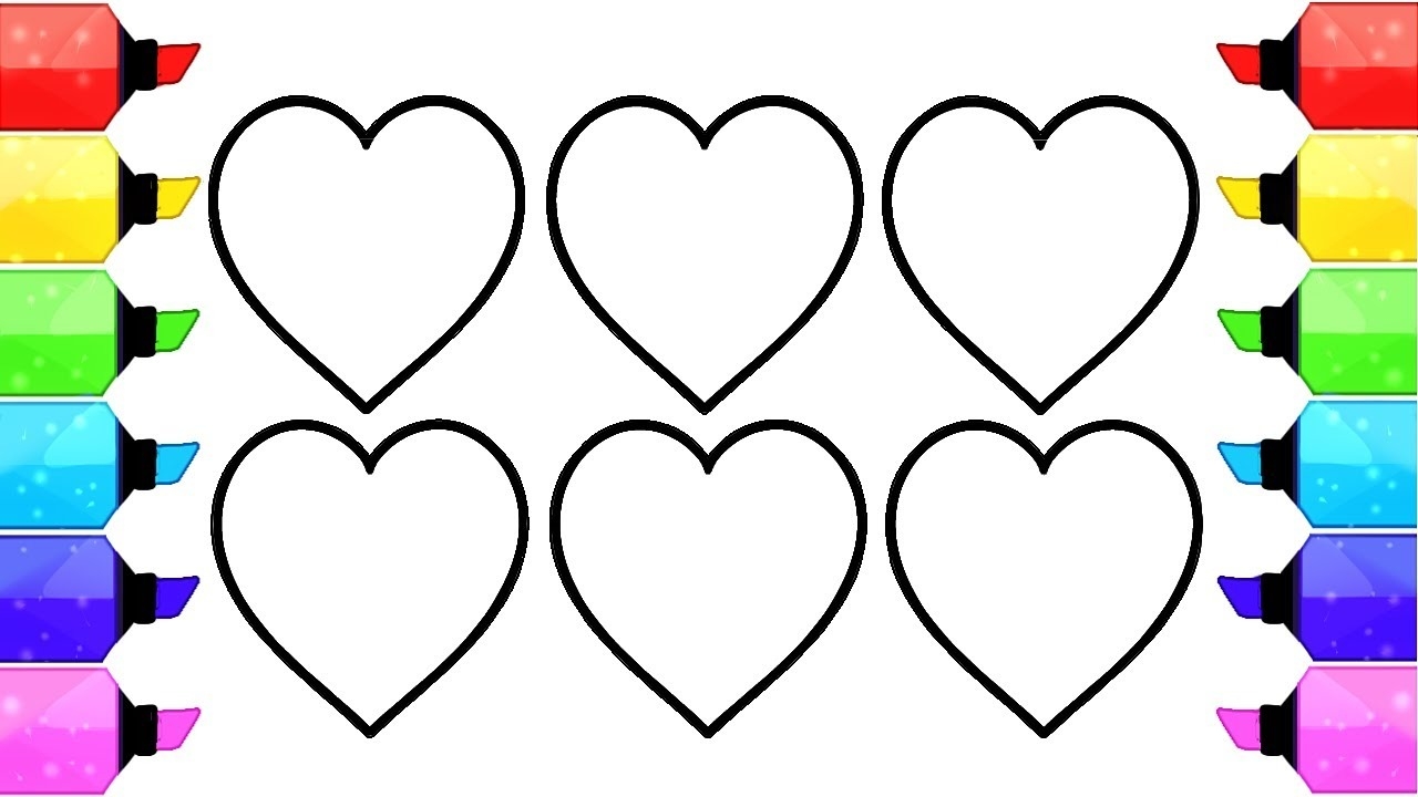 1280x720 How To Draw Heart Shape Coloring Pages Online