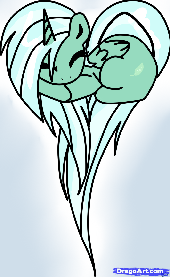 701x1140 How To Draw A Heart Shaped Alicorn, Step