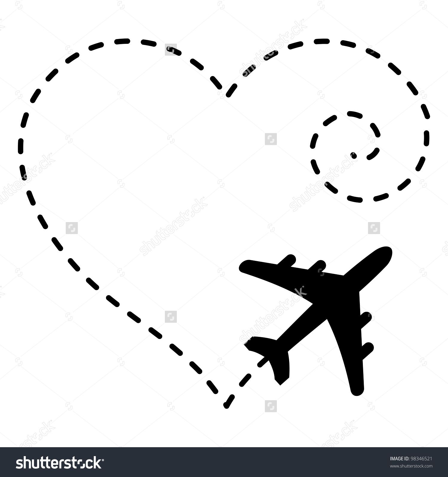 1500x1600 Illustration Of Airplane Drawing A Heart Shape In The Sky Flight