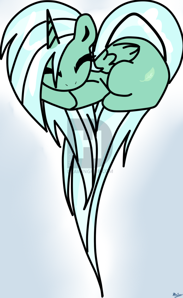 701x1140 How To Draw A Heart Shaped Alicorn, Step