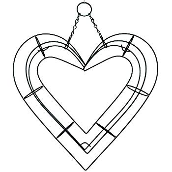 350x350 Heart Shape Living Wreath Wire Form Garden Outdoor