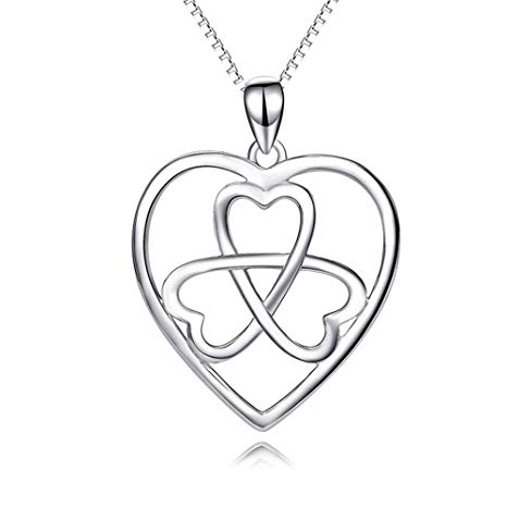 466x466 J Me Mi Celtic Knot Necklace Diamond Double Love