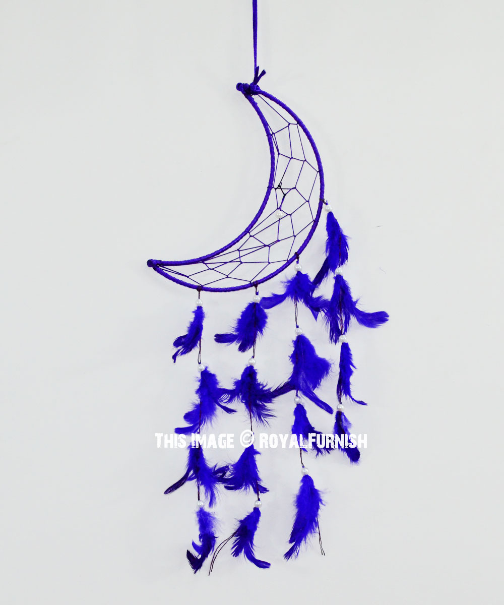 1000x1200 Purple Moon Shaped Dream Catcher