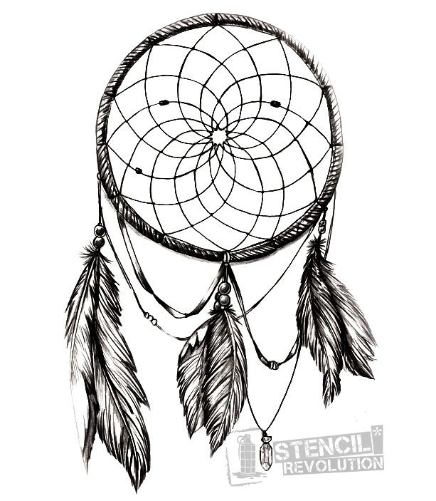 613x703 dream catcher stencil projects to try dream catcher tattoo