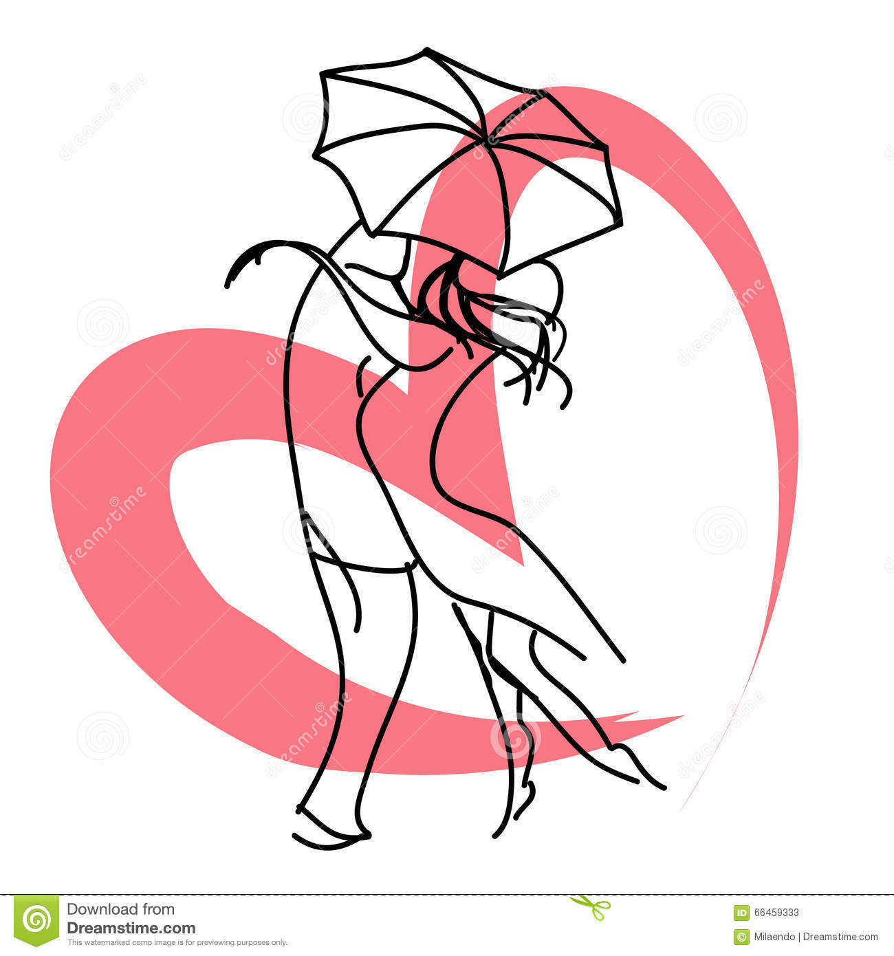 1300x1390 Simple Sketch For Copy Of Love Couple In Love With Umbrella