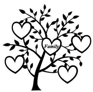 300x296 family heart tree names decal vinyl sticker ikea ribba box frame