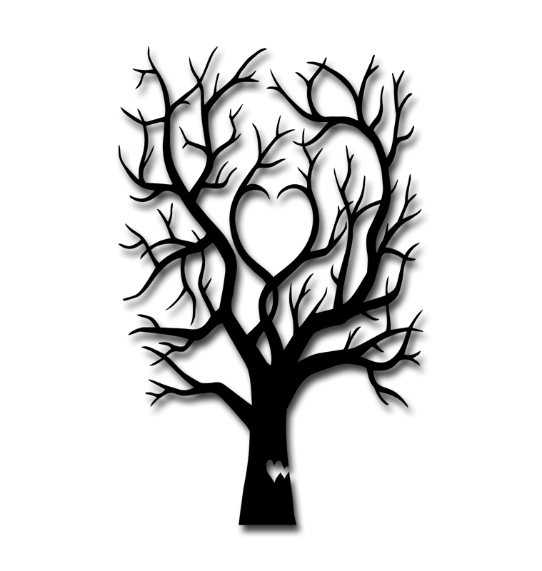 759x800 Tree Heart Cut Out Acrylic Wall Decoration