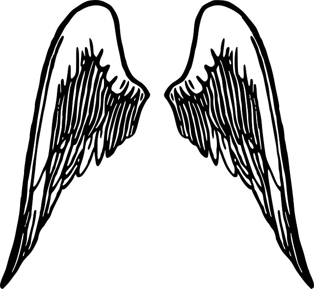640x590 Elegant Heart With Angel Wings Coloring Pages C