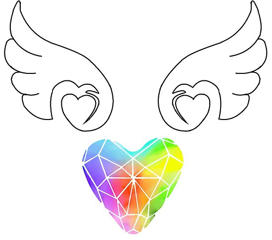 550x484 Heart Angel Wings