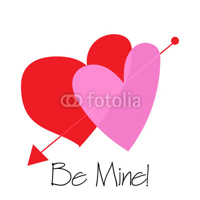 400x400 Two Hearts Pierced With Arrow Vector Sketch Isolated On White