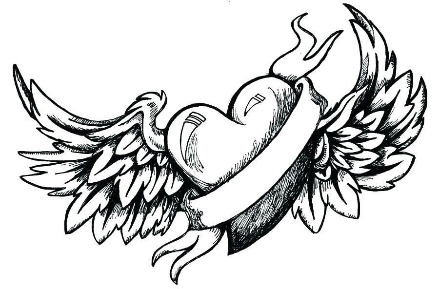 900x593 Teddy Bear Holding A Heart Coloring Pages With Wings And Banner