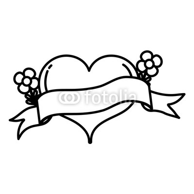 400x400 Line Heart Shape With Flowers And Ribbon Style Buy Photos Ap