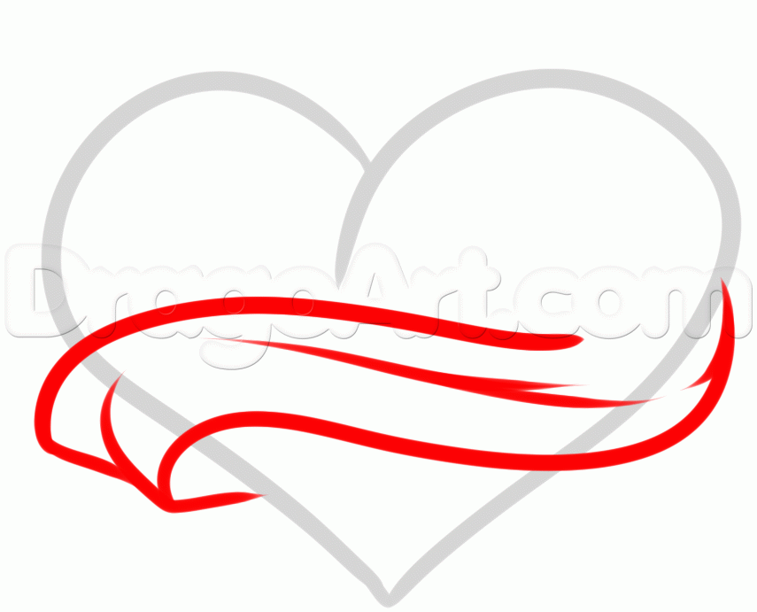 855x691 Draw Heart Roses Tattoo, Step