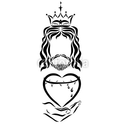 400x400 King Jesus Holds A Heart With A Crown Of Thorns Buy Photos Ap