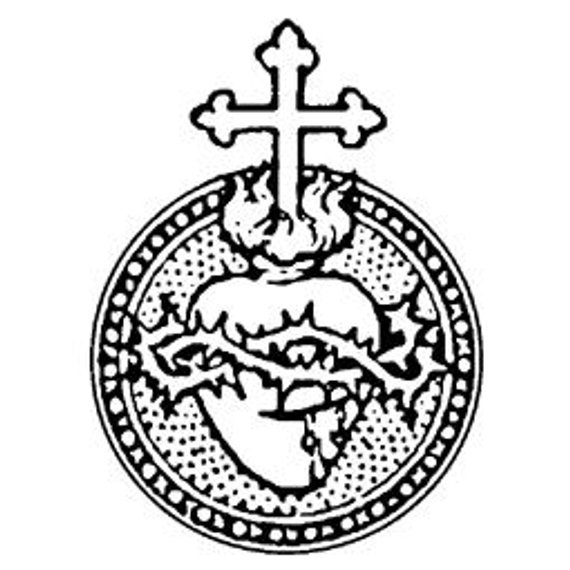 570x570 Sacred Heart Rubber Stamp