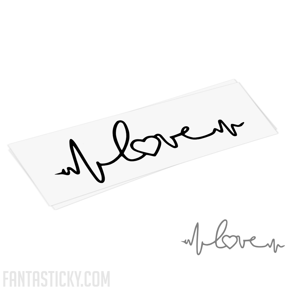 1000x1000 Heartbeat Love Vinyl Decal For Laptop, Cars Decalsstickers