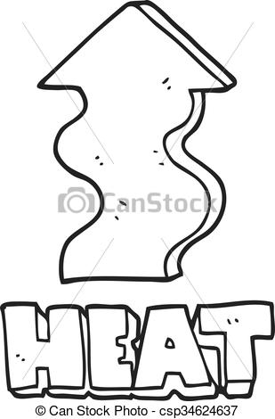 309x470 Freehand Drawn Black And White Cartoon Heat Rising