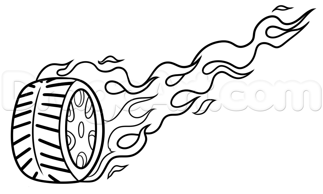 1112x668 Line Drawing Of Fire Burning Tire Driving While Black Drawings
