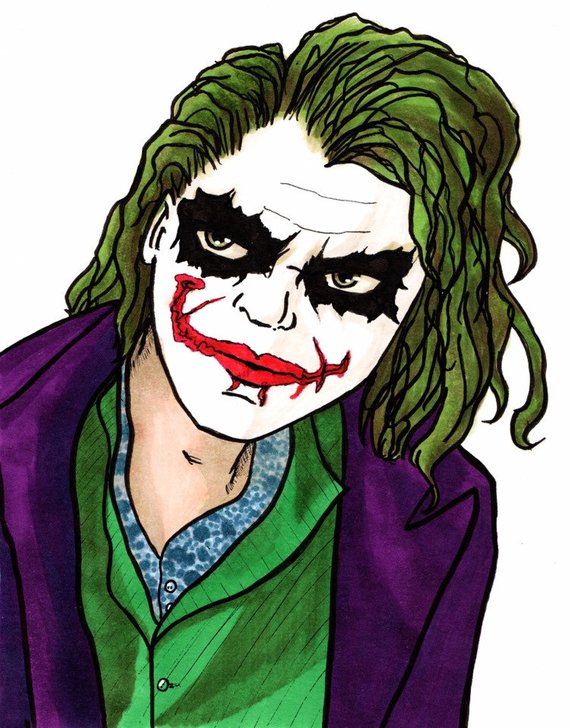 570x728 agent of chaos art print joker heath ledger batman the dark etsy