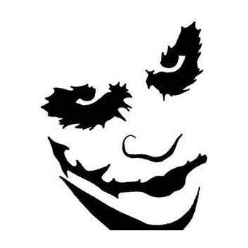 350x350 joker heath ledger the dark night batman black decal