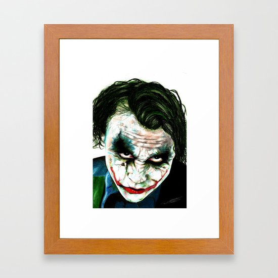 550x550 heath ledger's joker! framed art print