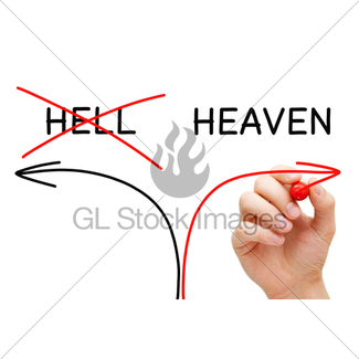 325x325 Heaven And Hell Sign On Blue Sky Gl Stock Images