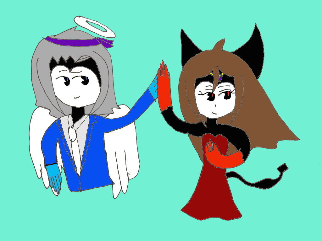 1024x768 Twins Of Heaven And Hell