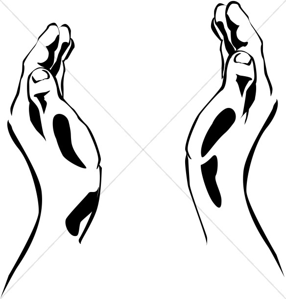 584x612 Hands Toward Heaven Prayer Clipart