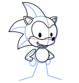 260x272 How To Draw Sonic The Hedgehog