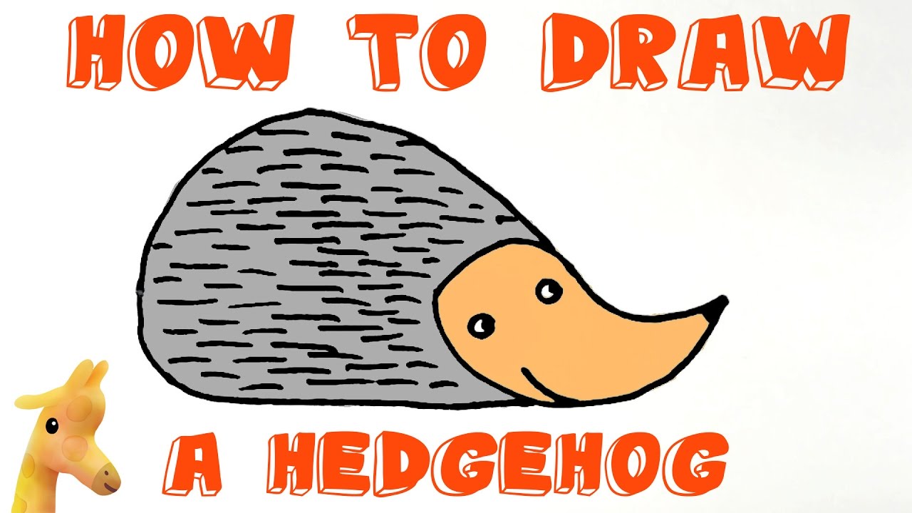1280x720 How To Draw A Cartoon Hedgehog Drawing Step