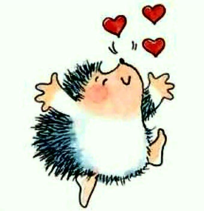 680x701 I'm In Love! Hedgehog Penny Black, Penny Black Stamps, Cute