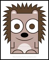 200x245 How To Draw Cartoon Hedgehogs Realistic Hedgehogs Drawing