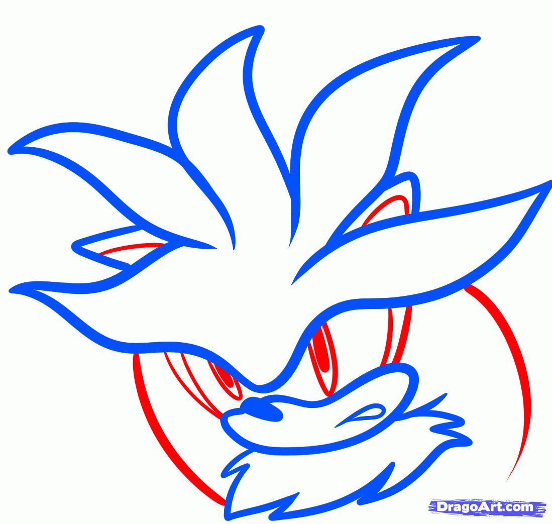 1099x1043 How To Draw Silver The Hedgehog Easy, Step