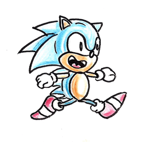 300x291 David Jack Art I Think It'd Be Cute If Sonic Ran Like An Idiot