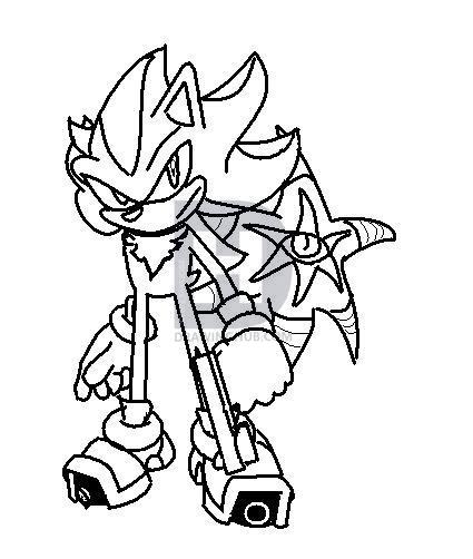 425x502 How To Draw Shadow The Hedgehog And Dooms Eye, Step