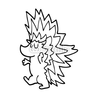 400x400 line drawing cartoon spiky hedgehog buy photos ap images