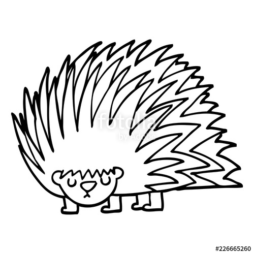 Hedgehog Line Drawing | Free download on ClipArtMag