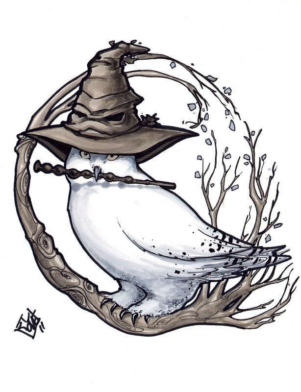 614x800 Harry Potter Owl Hedwig Done