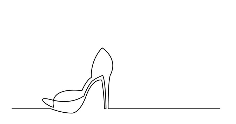 910x480 Heel Shoes Drawn Stock Video Footage