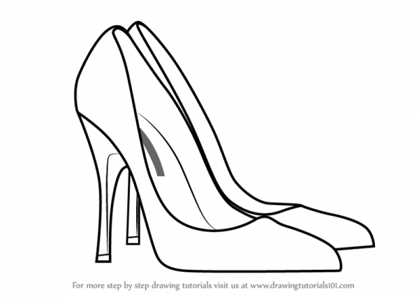 600x425 High Heels Drawing