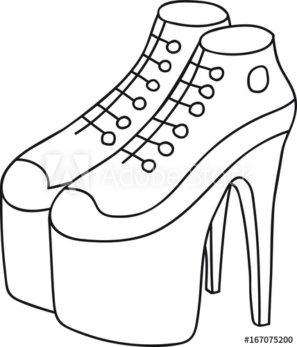428x500 Huge Collection Of 'high Heel Drawing Template' Download More