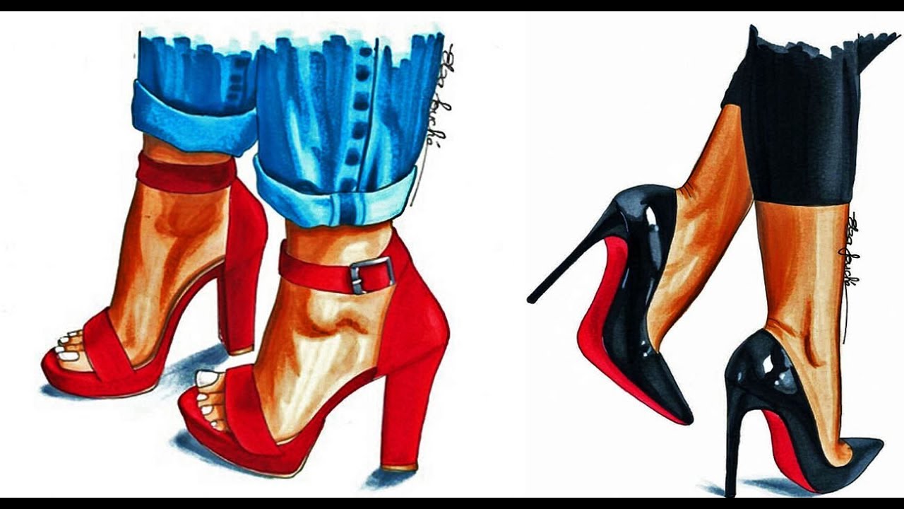 1280x720 Speed Drawing High Heel Part