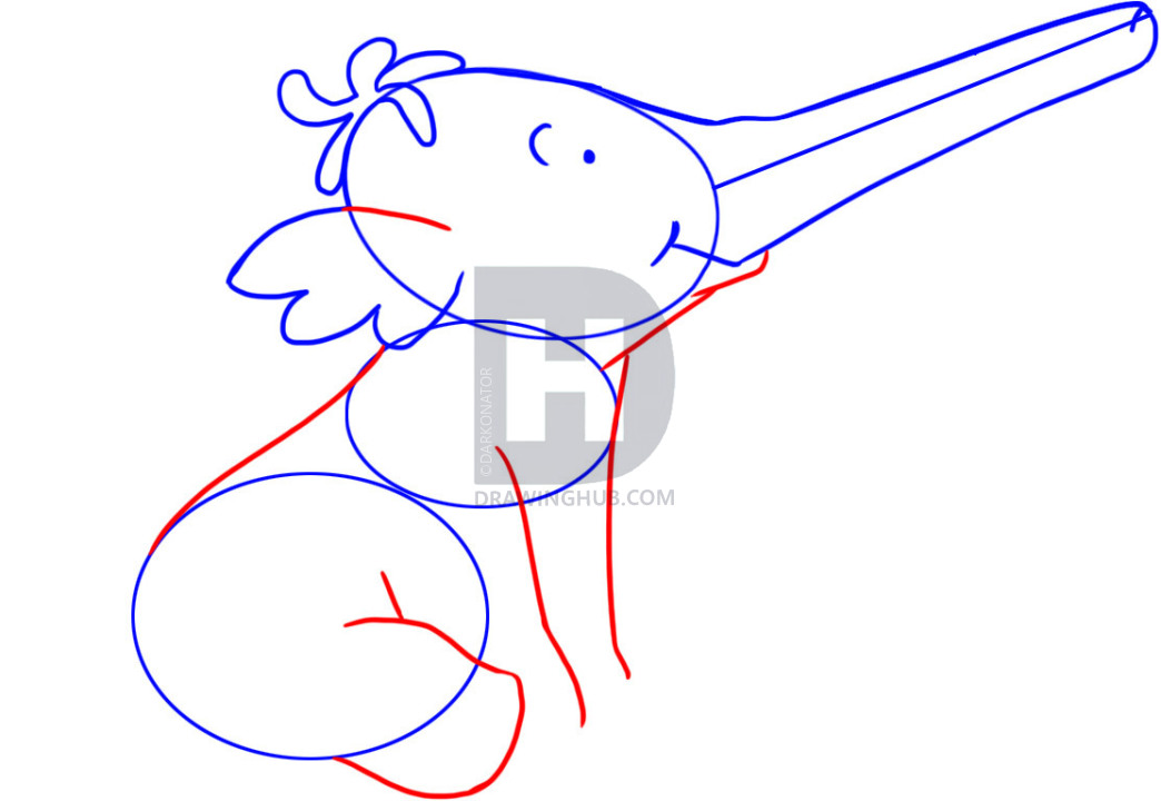 1044x720 How To Draw Heffalump, Step