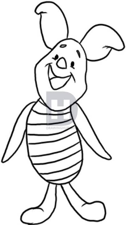 405x720 How To Draw Piglet, Step