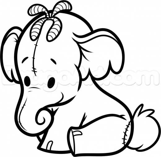 520x507 Learn How To Draw Chibi Lumpy, Heffalump, Disney Characters