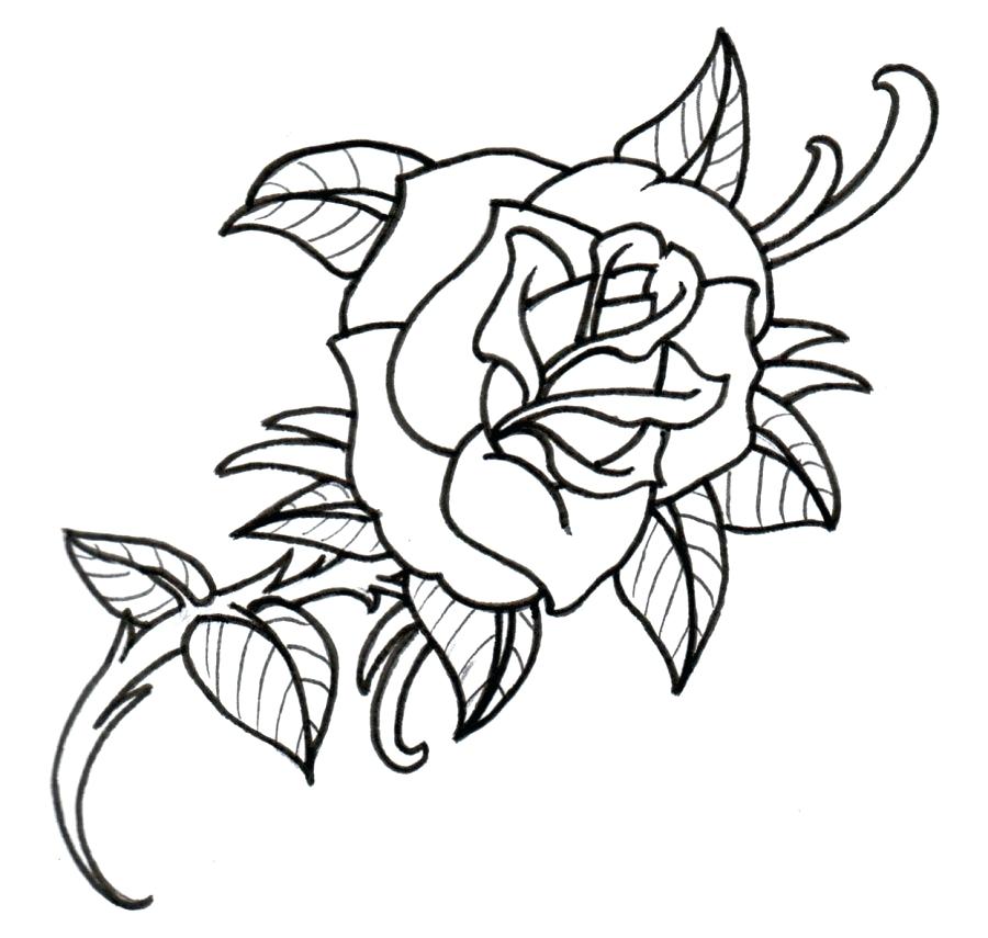 900x855 Rose Drawing Clip Art At Free For Personal Use Rose Outline Rose