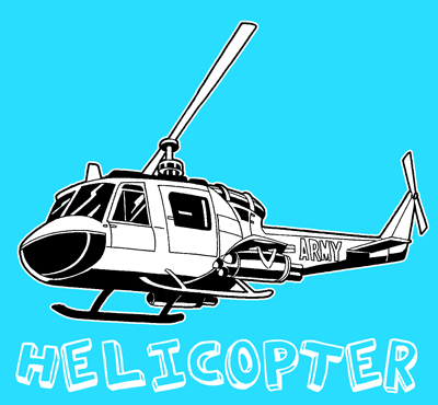 400x370 How To Draw A Helicopter With Easy Step