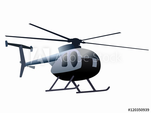 500x375 Silhouette Of Helicopter Vector Drawing