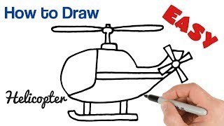 320x180 How To Draw A Helicopter For Kids Simple Helicopter Drawing