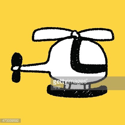 416x416 Helicopter Doodle Drawing Premium Clipart
